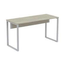 Mesa Escritório P25 TUB Pandin 150 cm (Larg) x 70 cm Prof Tampo MDP Casablanca Pé Aço Tubular Cinza