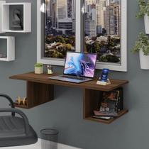 Mesa Escritório Suspensa Escrivaninha Computador 90x42cm Com Prateleiras Mesa Escritório Suspensa Escrivaninha Computador 90x42cm Com Prateleiras