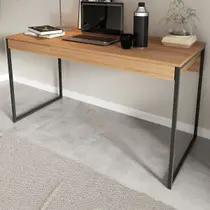 Mesa Escrivaninha 1 Gaveta Amendoa/Preto Me4156 - Tecno Mobili