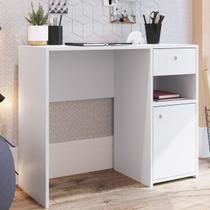 Mesa Escrivaninha 1 Porta 1 Gaveta Es908 Branco - Art In Móveis Mesa Escrivaninha 1 Porta 1 Gaveta Es908 Branco - Art In Móveis