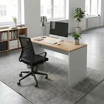 Mesa Escrivaninha 100cm x 60cm com Retangular Pé Painel com Passa Cabos para Computador Notebook Escritório F5 Office Mesa Escrivaninha 100cm x 60cm com Retangular Pé Painel com Passa Cabos para Computador Notebook Escritório F5 Office