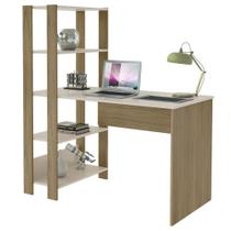 Mesa Escrivaninha 134x120 Cm 3 Prateleiras Off White Carvalho Arly Off White Carvalho Mesa Escrivaninha 134x120 Cm 3 Prateleiras Off White Carvalho Arly Off White Carvalho
