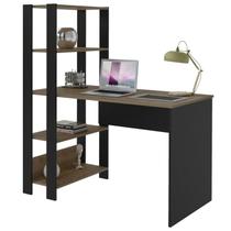 Mesa Escrivaninha 134X120 cm 3 Prateleiras Pinho Preto ARLY Mesa Escrivaninha 134X120 cm 3 Prateleiras Pinho Preto ARLY