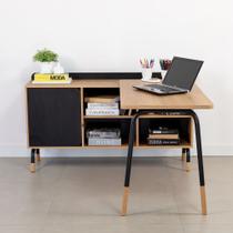 Mesa Escrivaninha 136cm Balcão 1 Gaveta 1 Porta 136cm Home Office Flexus Artesano