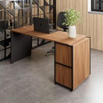 Mesa Escrivaninha 150cm x 60cm e Armário 2 Portas F5 Office