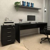 Mesa Escrivaninha 170cm com Gaveteiro 4 Gavetas F5 Office