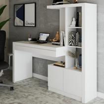 Mesa Escrivaninha 2 Portas 1 Gaveta para Computador Homework Branco - Panorama Móveis