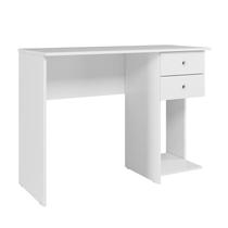 Mesa Escrivaninha 4115 2 Gavetas Branco - Qmovi Mesa Escrivaninha 4115 2 Gavetas Branco - Qmovi
