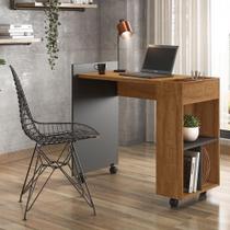 Mesa Escrivaninha Alessa Lukaliam Móveis 3 Espaços Armazenamento