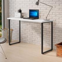 Mesa Escrivaninha Aparador 1,20m Industrial Ferro e Madeira para Estudo e Computador - Branco Mesa Escrivaninha Aparador 1,20m Industrial Ferro e Madeira para Estudo e Computador - Branco