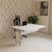 Mesa Escrivaninha Auxiliar Plataforma Dupla de Acoplar para Escritório 135cm Corporate Cinza