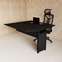 Mesa Escrivaninha Auxiliar Plataforma Dupla de Acoplar para Escritório 135cm Corporate Preto Mesa Escrivaninha Auxiliar Plataforma Dupla de Acoplar para Escritório 135cm Corporate Preto