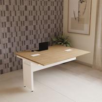 Mesa Escrivaninha Auxiliar Plataforma Dupla de Acoplar para Escritório 150cm Corporate Macadâmia E Branco Mesa Escrivaninha Auxiliar Plataforma Dupla de Acoplar para Escritório 150cm Corporate Macadâmia E Branco