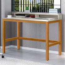 Mesa Escrivaninha California Off White/Nature - Tebarrot