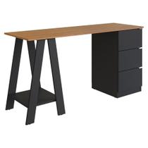 Mesa Escrivaninha Cavalete Com Gavetas B62 135 cm NOVAM Mesa Escrivaninha Cavalete Com Gavetas B62 135 cm NOVAM