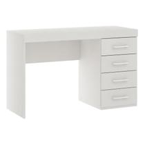 Mesa Escrivaninha com 4 Gavetas 120x75Cm MDP Branco 0711 MENU