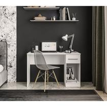 Mesa Escrivaninha com e Espaço para Cpu 2319 1 Gaveta 120cm Branco