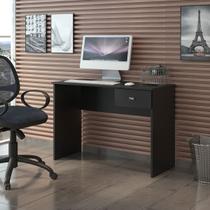 Mesa Escrivaninha Compacta com Gaveta Preto