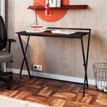 Mesa Escrivaninha Compacta Dobrável Com Pés em Aço 94 cm