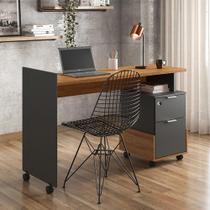 Mesa Escrivaninha Computador Manicure Office Rodízios e 2 Gavetas Módulo 1 Office Alessa Lukaliam Móveis