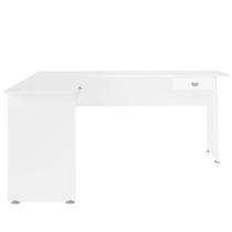 Mesa Escrivaninha De Canto 1 Gaveta 150X165 cm Branco ARLY Mesa Escrivaninha De Canto 1 Gaveta 150X165 cm Branco ARLY