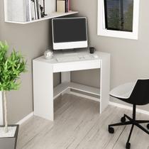 Mesa Escrivaninha de Canto com 1 Gaveta ME4169 Branco