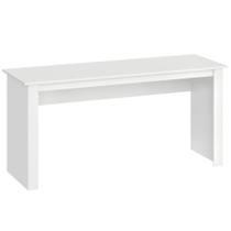 Mesa Escrivaninha de Escritório 1,60m Badesh Office Cor Branco - Fellicci Móveis