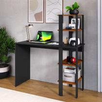 Mesa Escrivaninha Diretor Zorzi com Torre de Prateleiras Reversível, Home Office ou Mesa Gamer Compacta, Para Escritorio