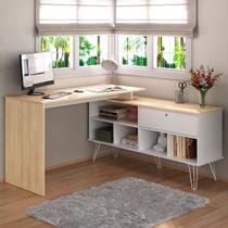 Mesa Escrivaninha Dubai 1 Porta Carvalho/Branco - Artany