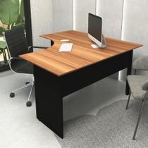 Mesa Escrivaninha em L 135cm x 60cm Pés Painel F5 Office