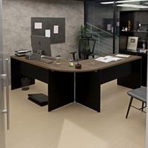 Mesa Escrivaninha em L Canto Arredondado 140x60cm