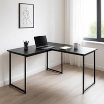 Mesa Escrivaninha em L Estilo Industrial Estudo e Home Office 120x90cm - JM3 Móveis Mesa Escrivaninha em L Estilo Industrial Estudo e Home Office 120x90cm - JM3 Móveis