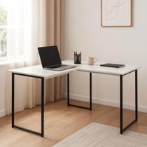 Mesa Escrivaninha em L Estilo Industrial Estudo e Home Office 120x90cm - JM3 Móveis Mesa Escrivaninha em L Estilo Industrial Estudo e Home Office 120x90cm - JM3 Móveis