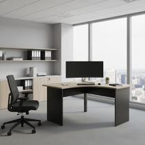 Mesa Escrivaninha em L para Canto 120x120cm Calvi Preto MDP Home Office Modelo Web Office Mesa Escrivaninha em L para Canto 120x120cm Calvi Preto MDP Home Office Modelo Web Office