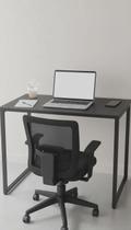Mesa Escrivaninha Escritório Industrial 90x45 MDF Aço Mesa Escrivaninha Escritório Industrial 90x45 MDF Aço