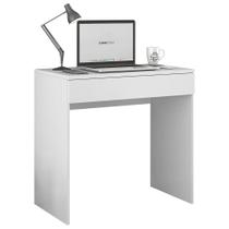 Mesa Escrivaninha Estudo Loft Minimalista BP 100% MDF 80cm com 01 Gaveta Branco - Desk Design