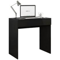 Mesa Escrivaninha Estudo Loft Minimalista BP 100% MDF 80cm com 01 Gaveta Preto - Desk Design