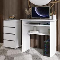 Mesa Escrivaninha Funcional com Prateleira Ideal para Escritório