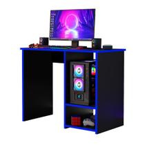 Mesa Escrivaninha Gamer Organizador Home Office Azul - J & A