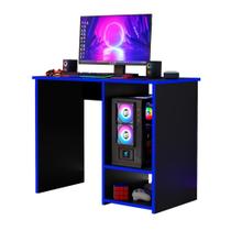Mesa Escrivaninha Gamer Organizador Home Office Azul