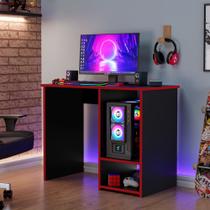 Mesa Escrivaninha Gamer Organizador Home Office Vermelho - J & A