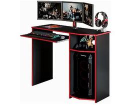 Mesa escrivaninha gamer para computador -Rtx- Preto/Vermelho - Cal Móveis