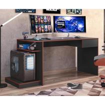 Mesa Escrivaninha Gamer Rubi Com 1 Gaveta Preto/Vermelho - Baby Home