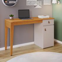 Mesa Escrivaninha Helo Candian 1 Porta 1 Gaveta Cinamomo/Off White - Jcm Móveis