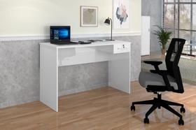 Mesa Escrivaninha HO 1 Gaveta Com Chave Cor Branco