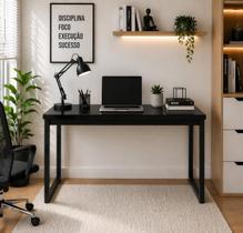 Mesa Escrivaninha Home Office Preta 90cm Moderna Multiuso para Quarto Escritório Estudo e Trabalho Mesa Escrivaninha Home Office Preta 90cm Moderna Multiuso para Quarto Escritório Estudo e Trabalho