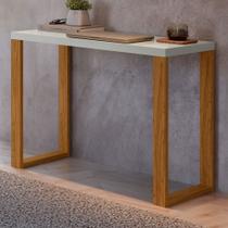 Mesa Escrivaninha Industrial 100% Mdf Off White/Freijó F11 - Pradel