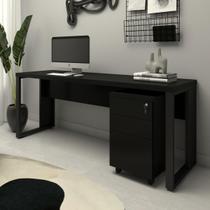 Mesa Escrivaninha Industrial 170cm com Gaveteiro e Pés Metal - F5 Office G