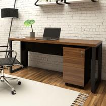 Mesa Escrivaninha Industrial 170cm com Gaveteiro e Pés Metal