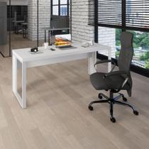Mesa Escrivaninha Industrial 1,90m Pé Metal Branca F5 Office Mesa Escrivaninha Industrial 1,90m Pé Metal Branca F5 Office